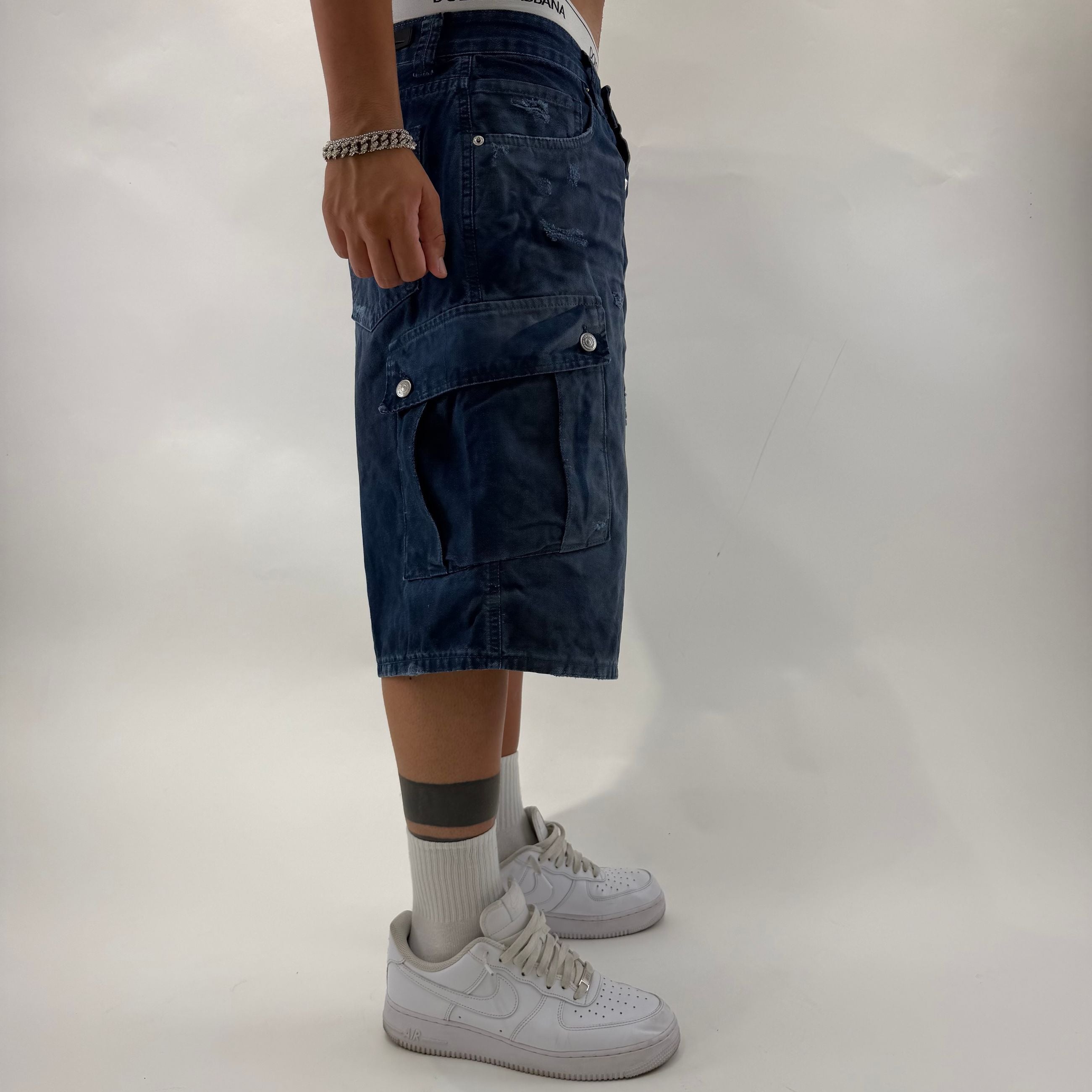 Short H.uno Washed Lavagna