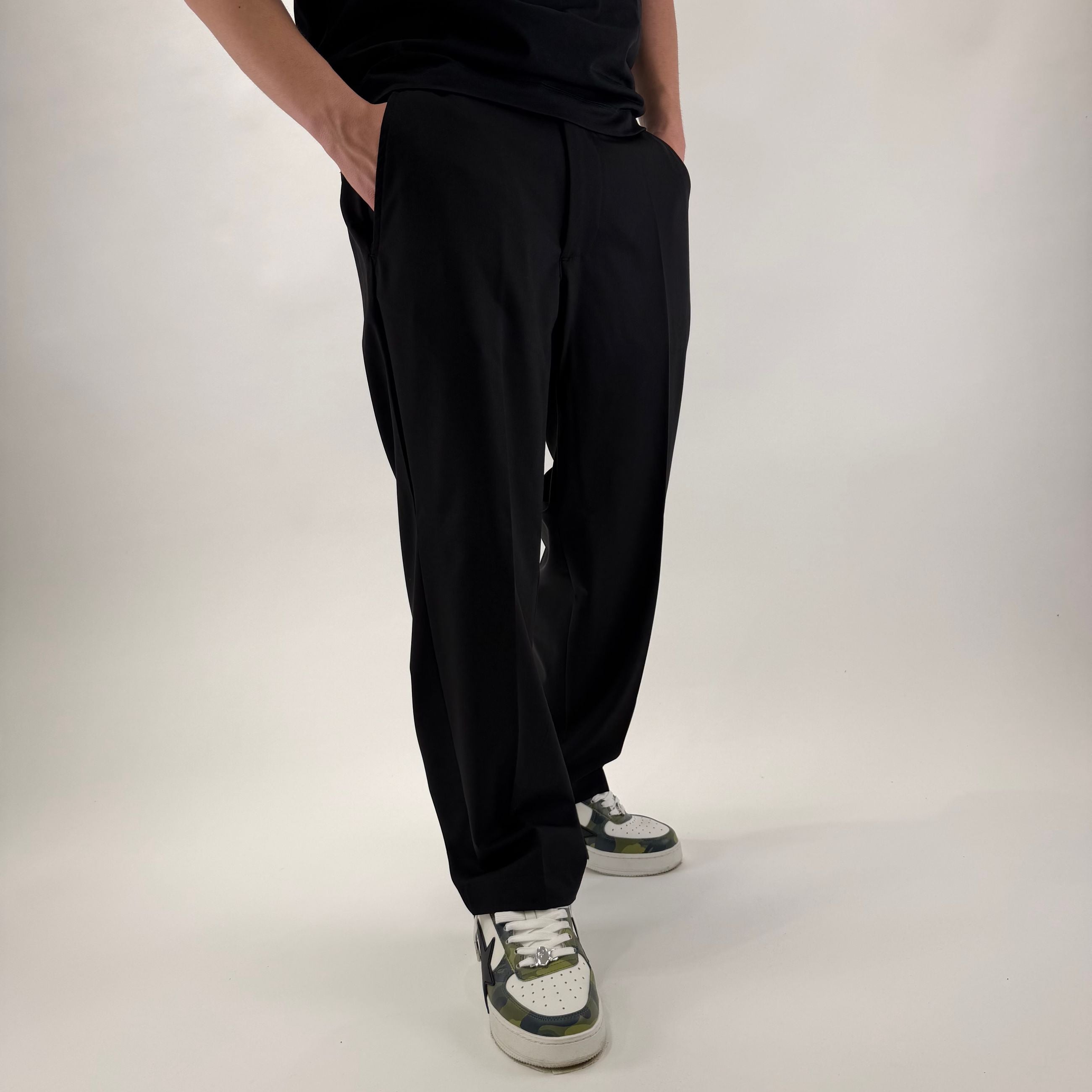 Pantalone Fondo Ampio Nero