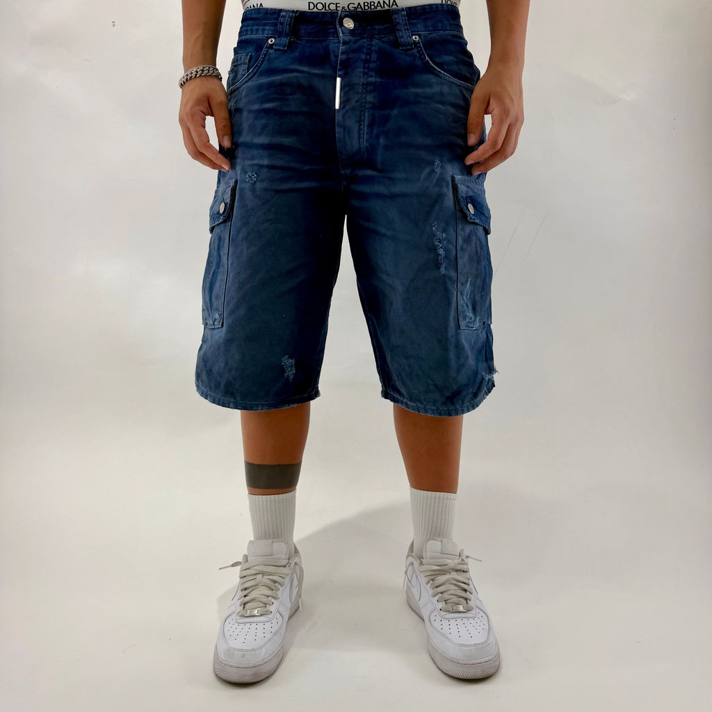 Short H.uno Washed Lavagna