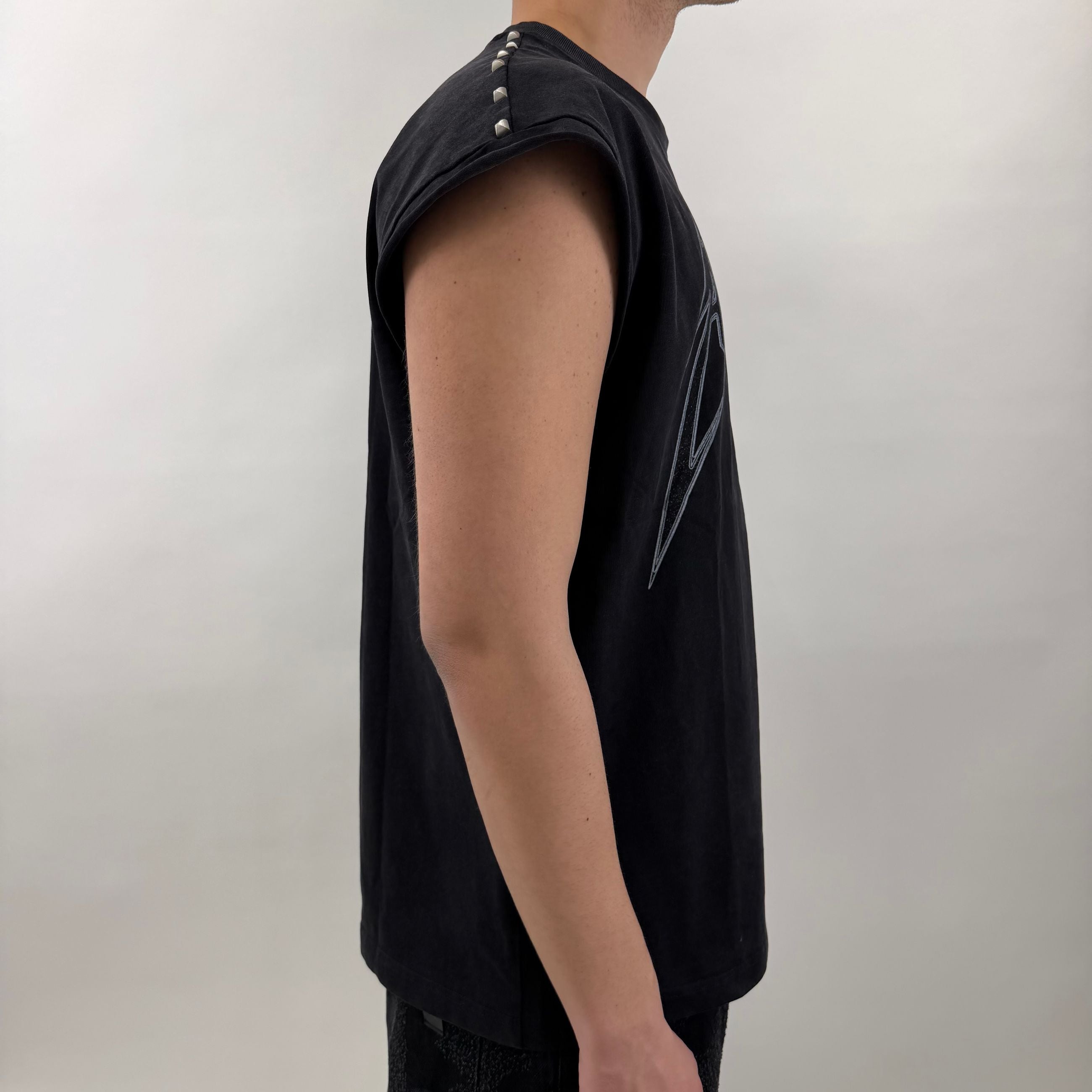 Tee Studded Metal Nero