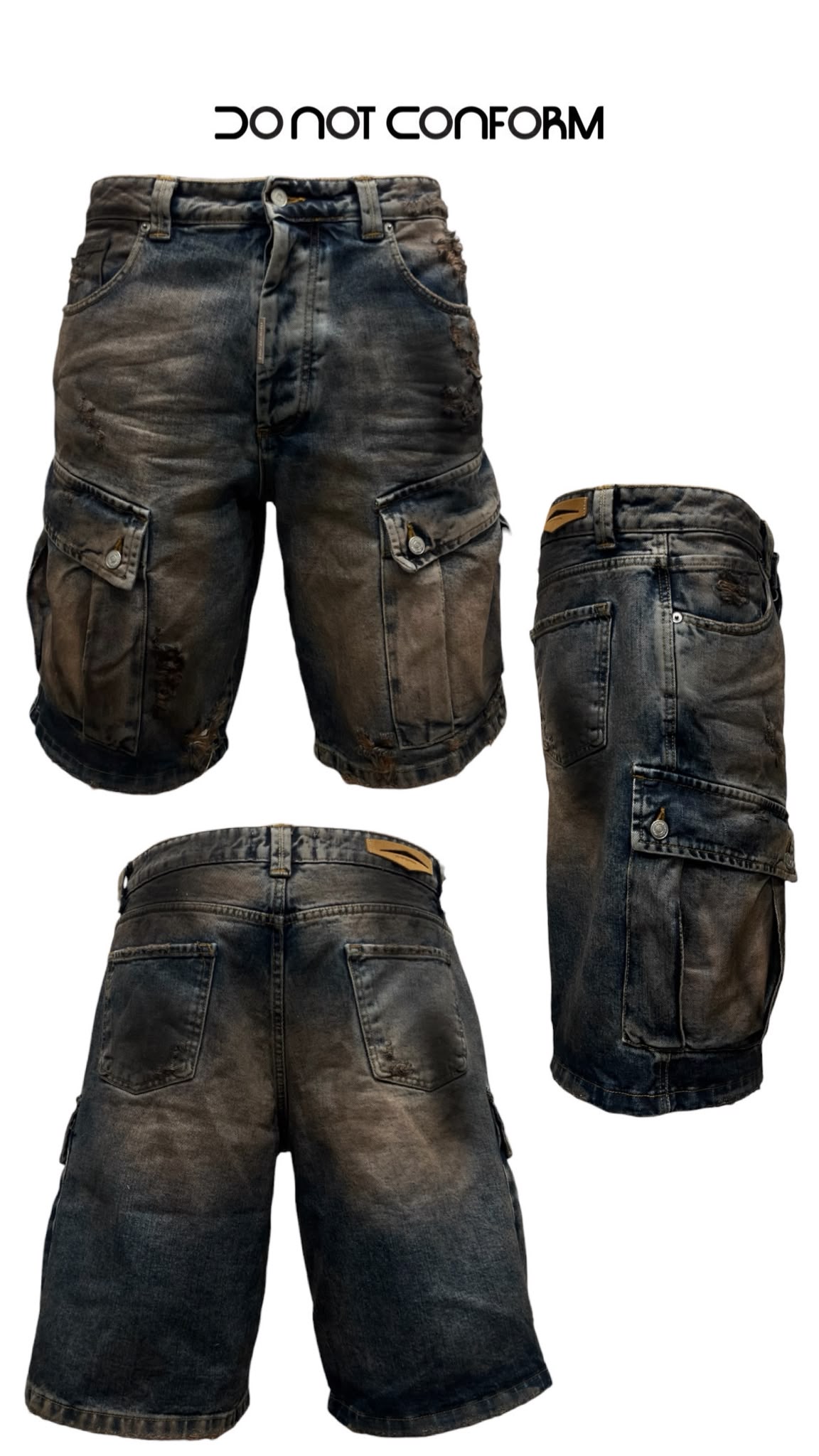 Short Pockets Sandblasted