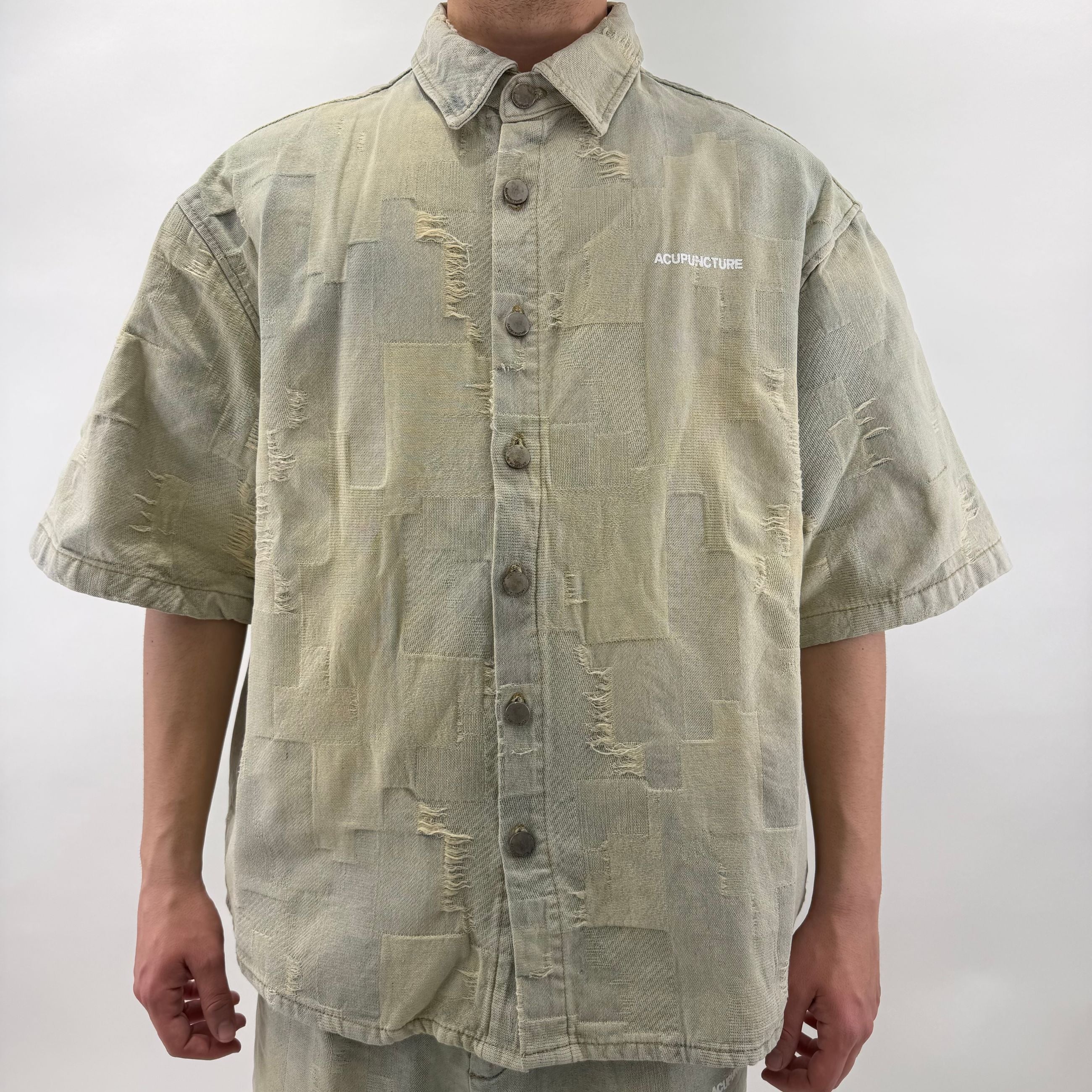 Camicia Patch Work Sandblasted