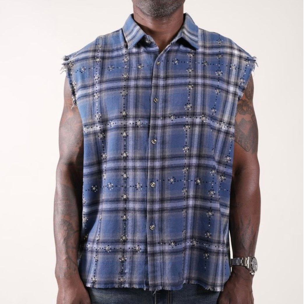 Shirt Rhinestone Blu