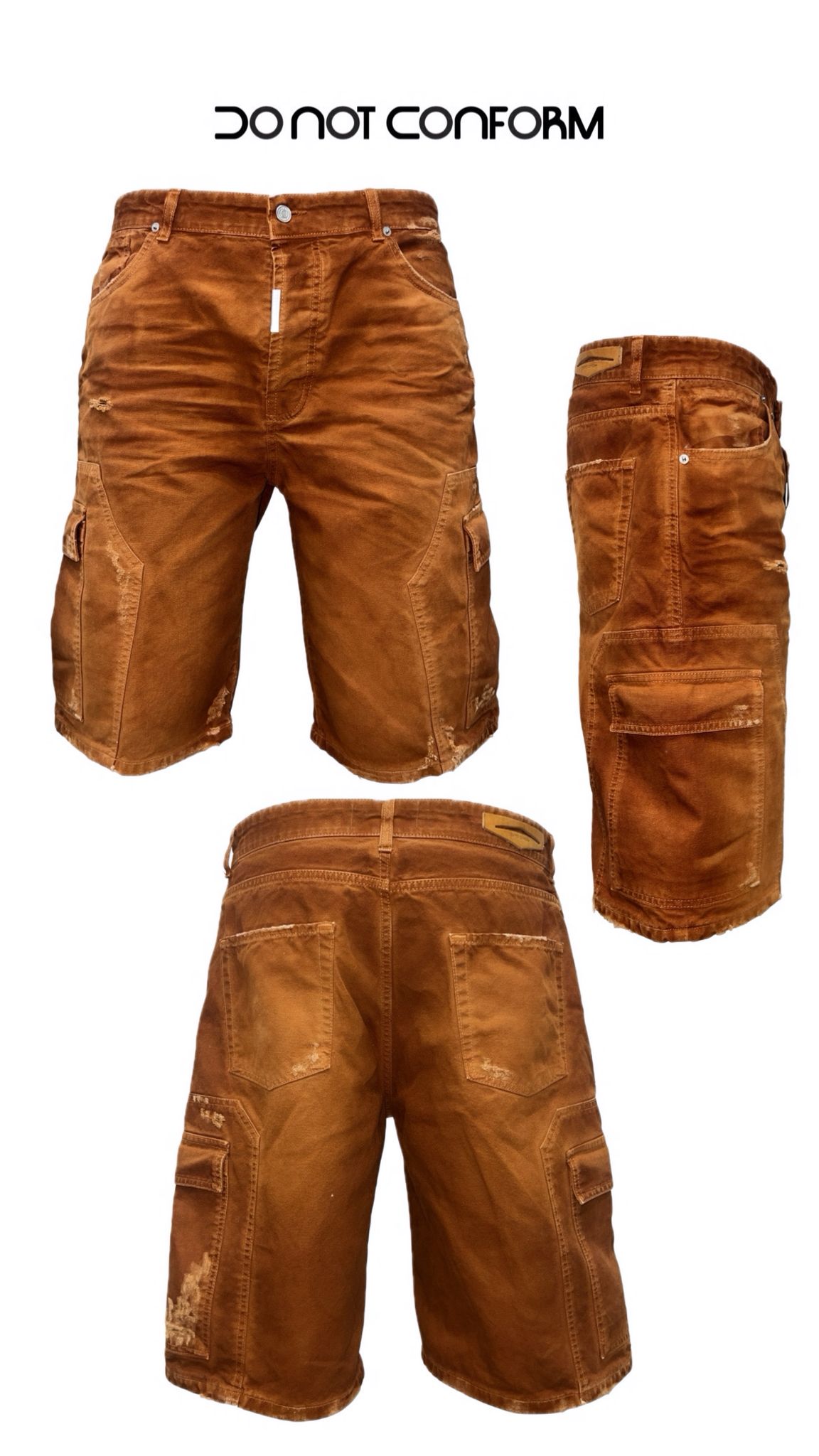 Short Washed Ruggine