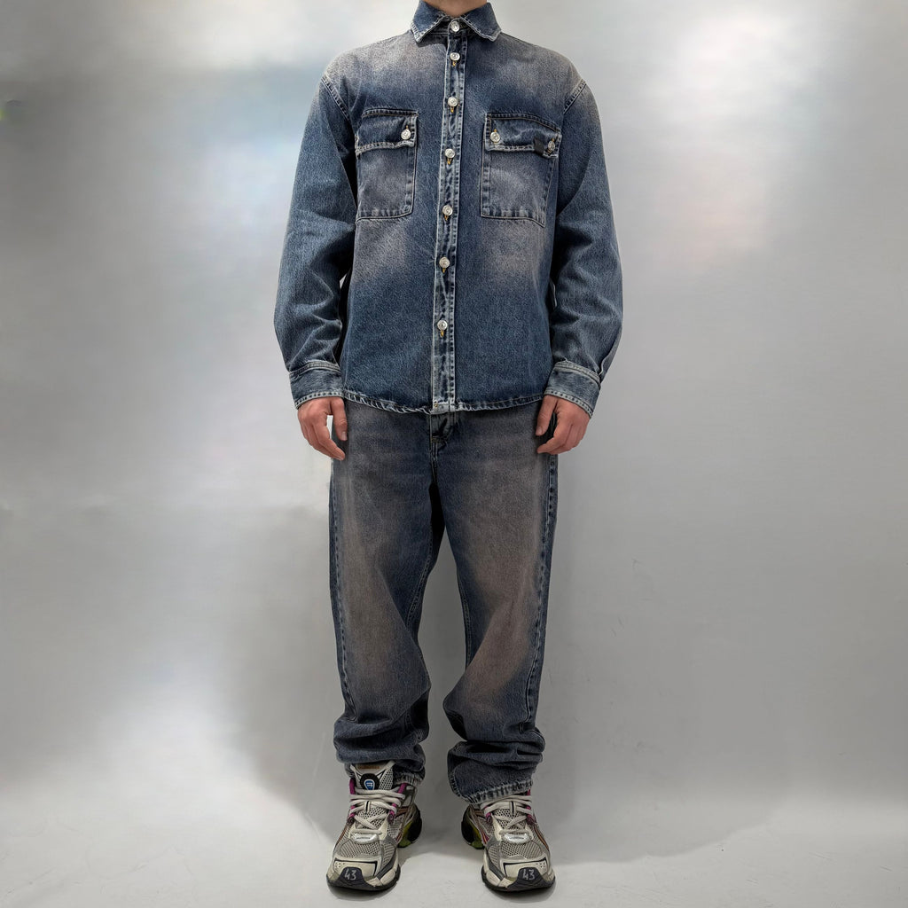 Baggy Sandblasted Denim