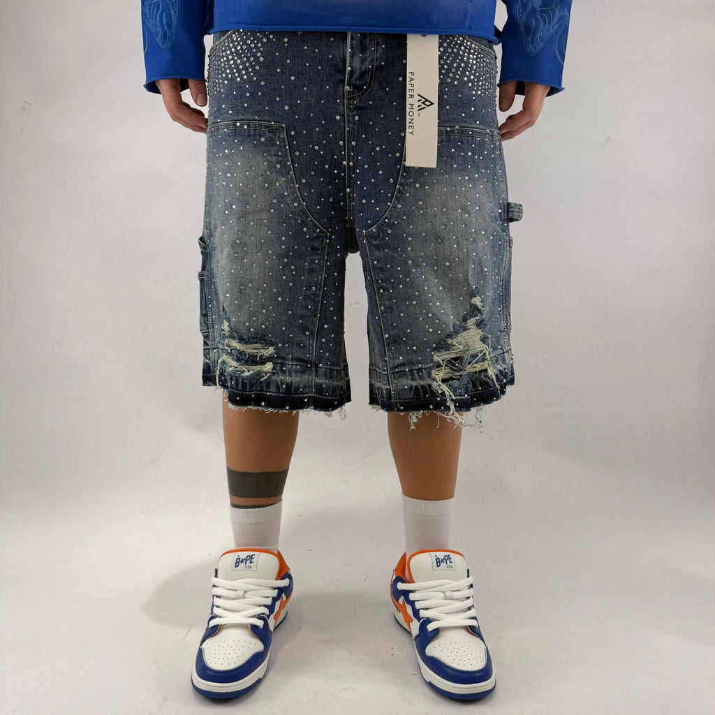 Short Crystal Denim