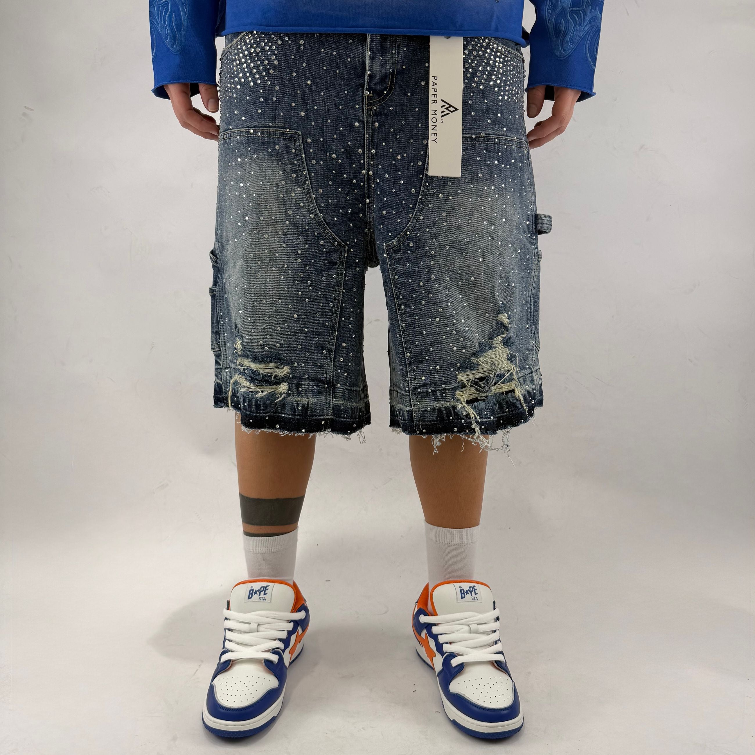 Short Crystal Denim