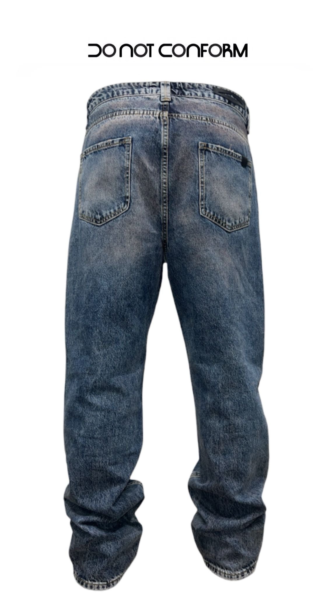Baggy Sandblasted Denim