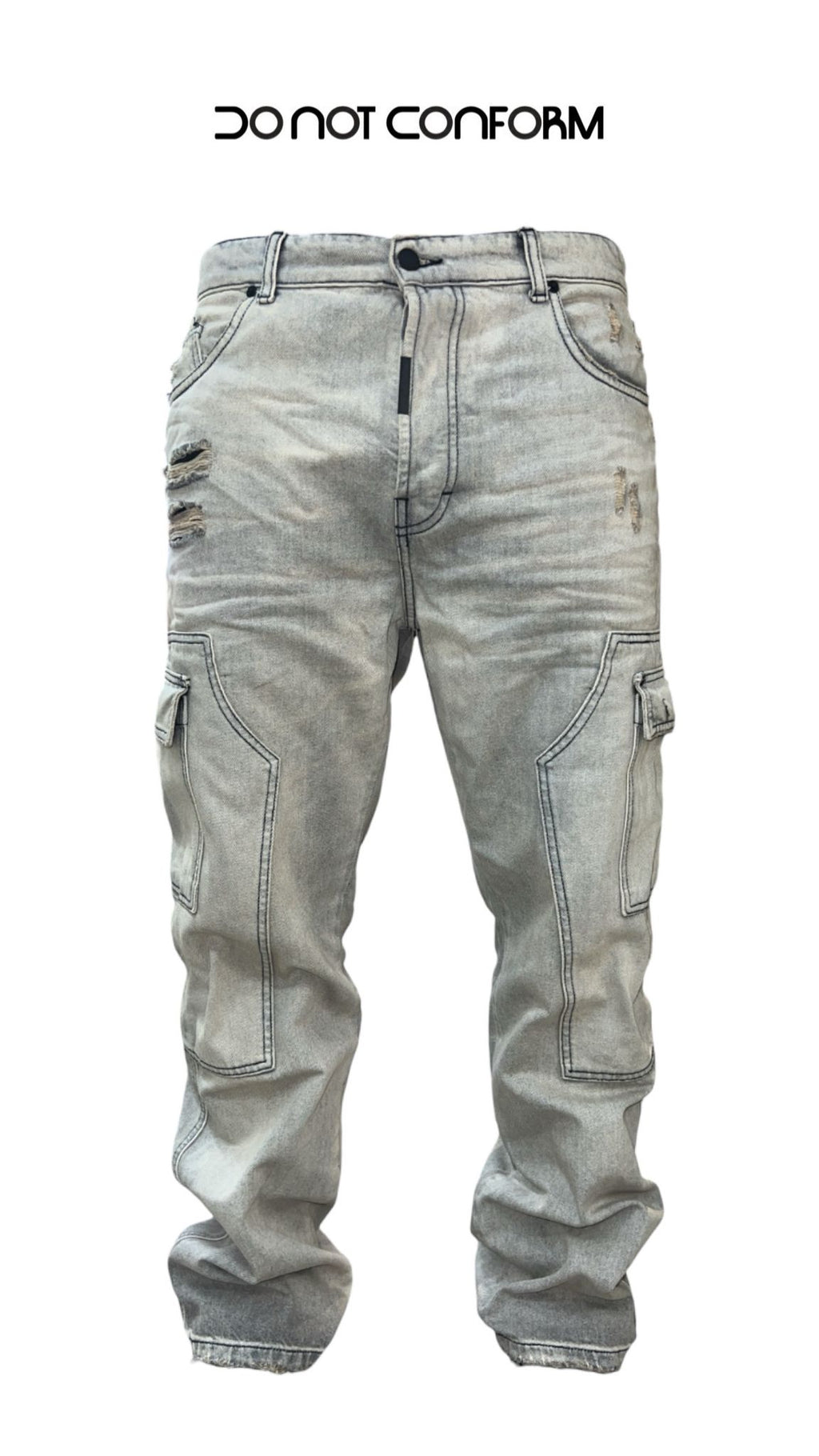 Baggy Sandblasted Jeans