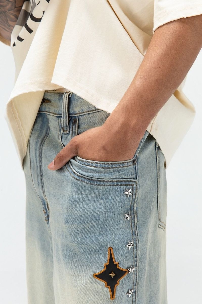 Short Star Denim