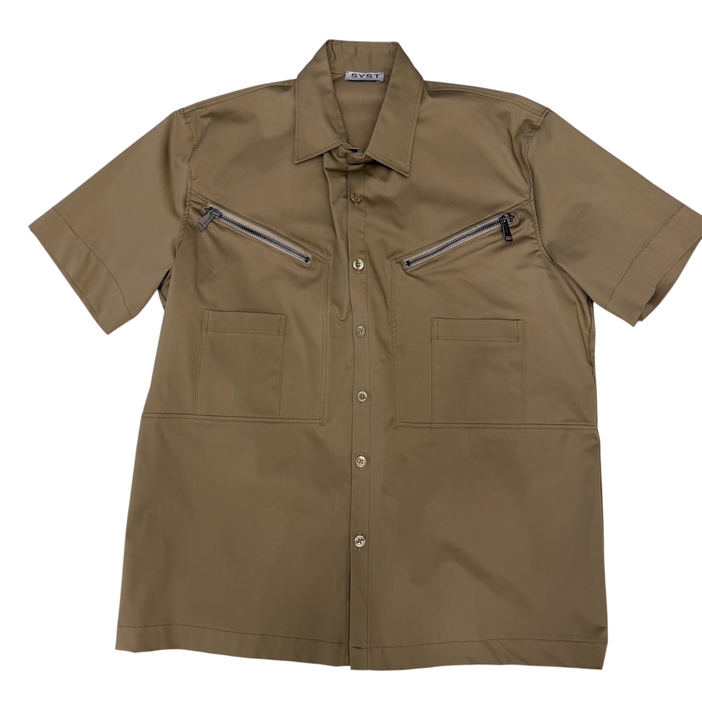 Camicia Zip Beige