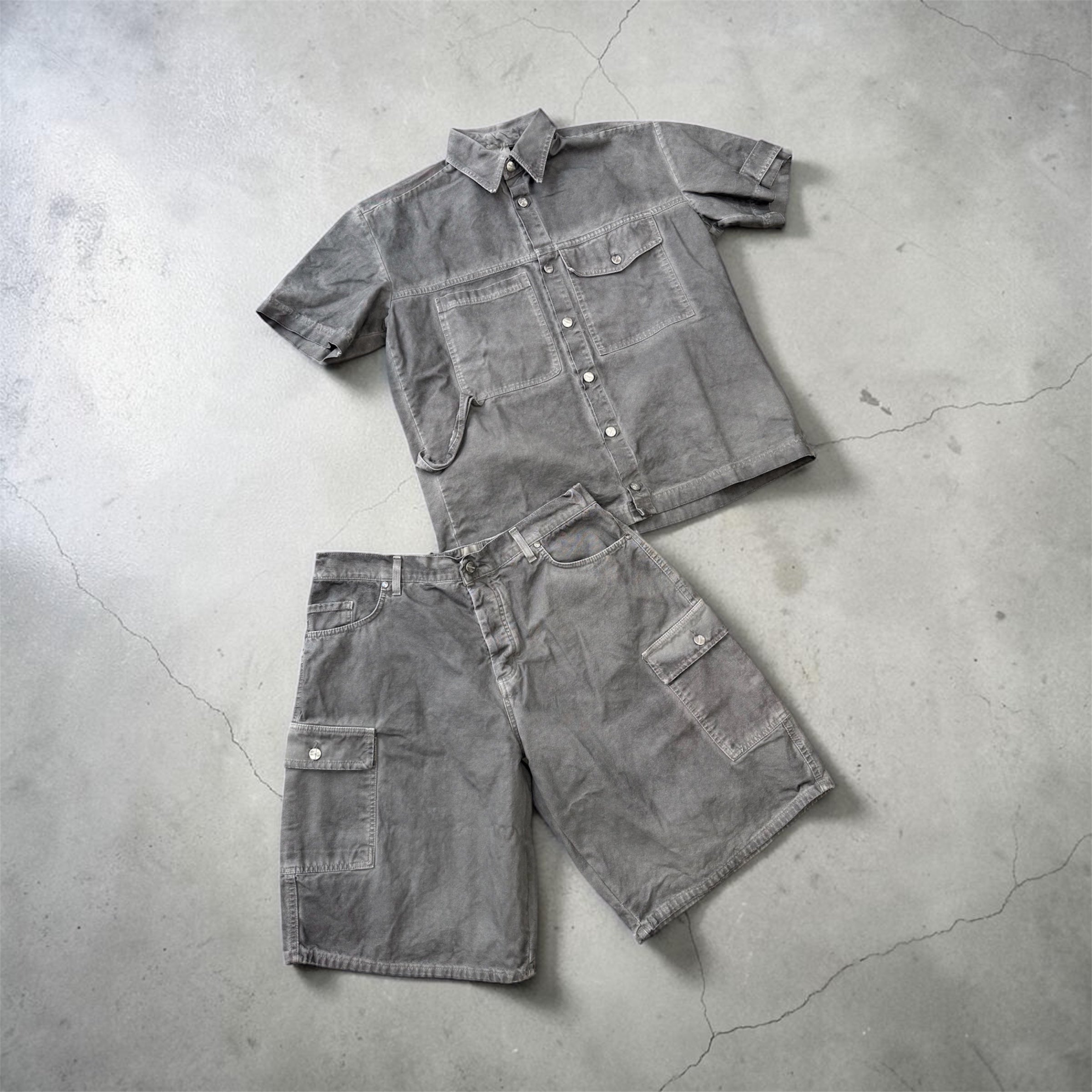 Short Washed Grigio