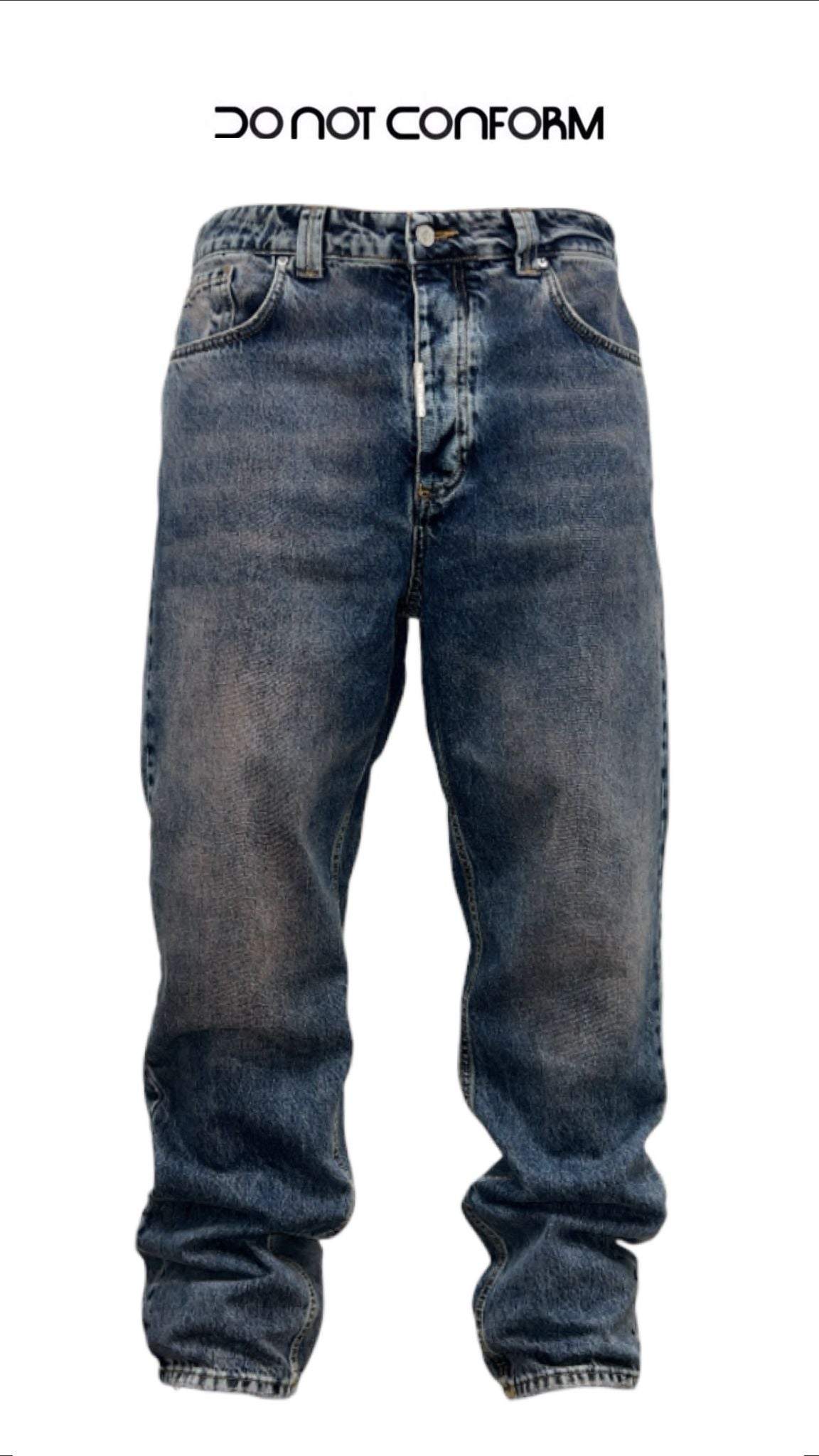 Baggy Sandblasted Denim