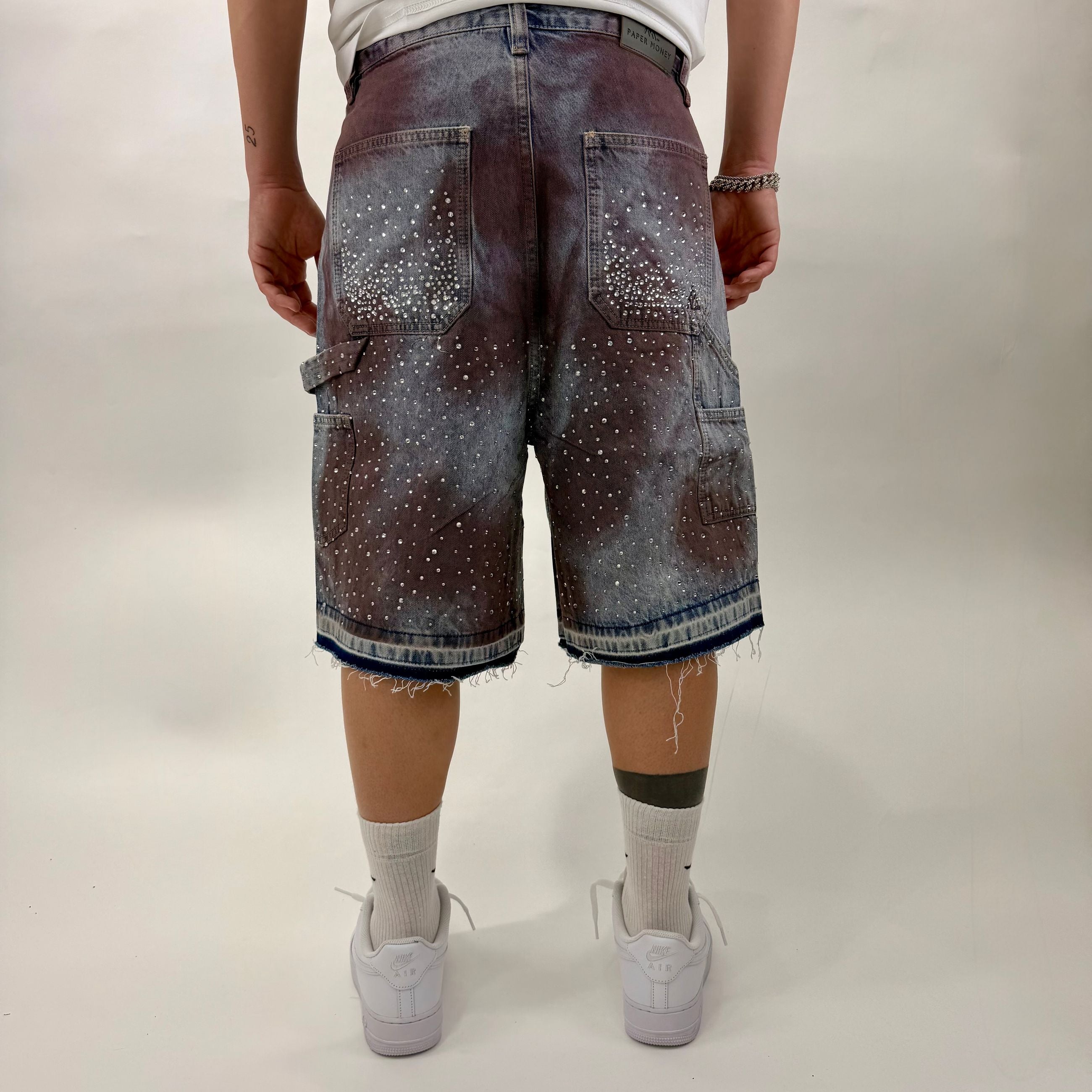 Short Crystalized Denim